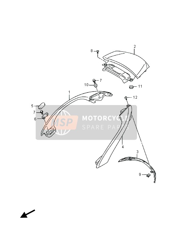 Suzuki AN650Z BURGMAN EXECUTIVE 2016 Poignée du cavalier (AN650) pour un 2016 Suzuki AN650Z BURGMAN EXECUTIVE